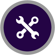 Experience Icon with wrench and socket